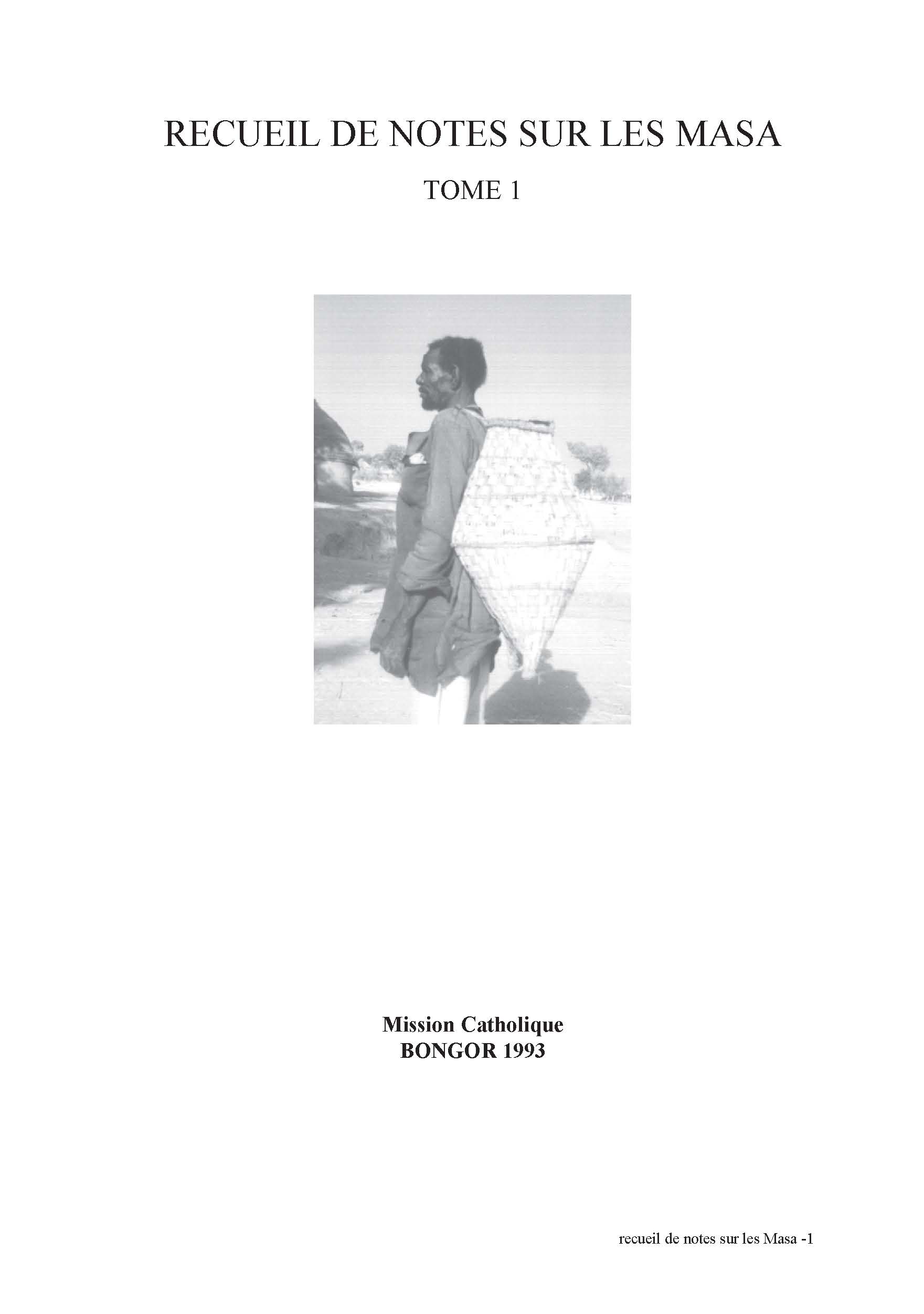 Cover of Recueil de notes sur les Masa (suite)